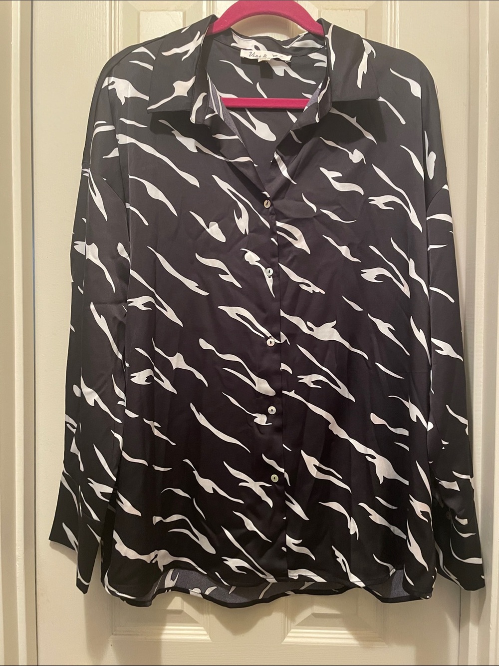 Long sleeve satin shirt